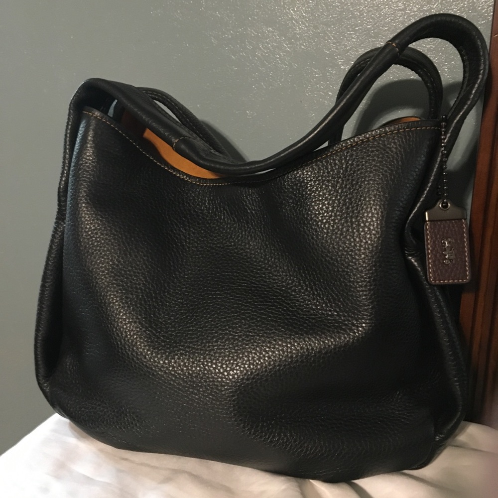 Coach Bandit Hobo Bag Black Leather Purse
